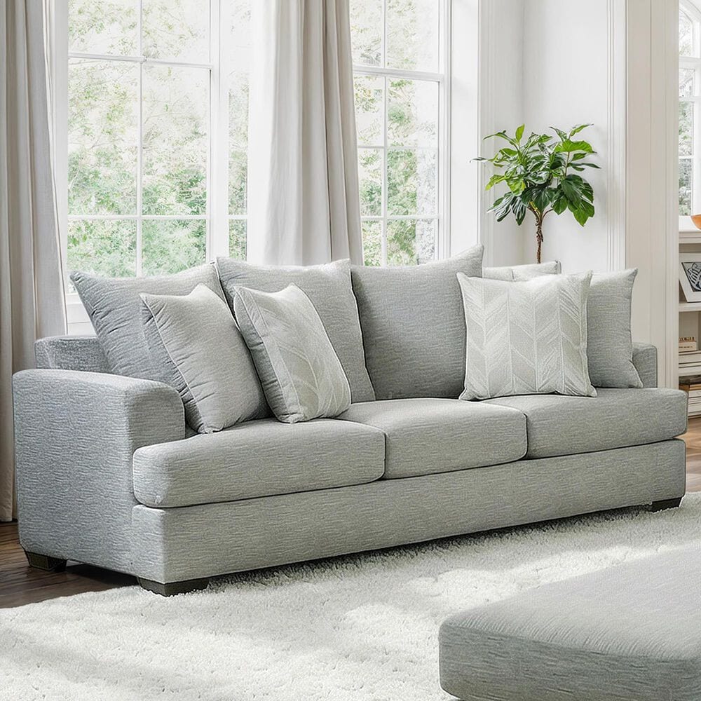 Northwestern Leia Stationary Sofa in Pewter, , large