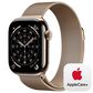 Apple Watch Series 11 (GPS+Cellular) 42mm Titanium Case with Milanese Loop in Gold and 2-Year AppleCare+, , large