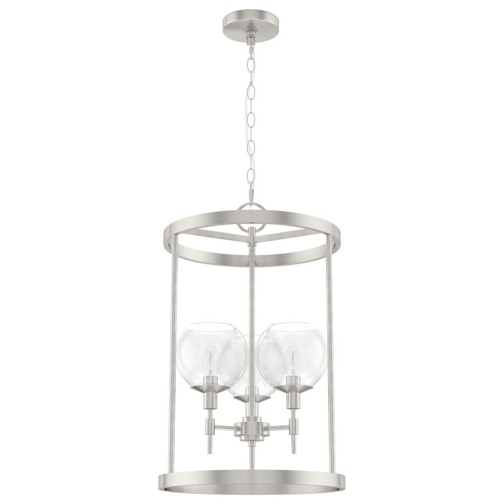 Hunter Xidane 3-Light Foyer Lantern in Brushed Nickel, , large