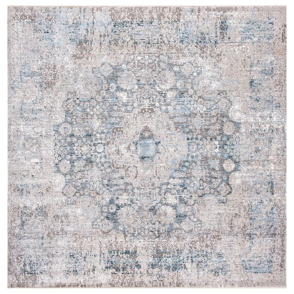 Safavieh Dream DRM410K 6"7" Square Grey and Blue Area Rug, , large