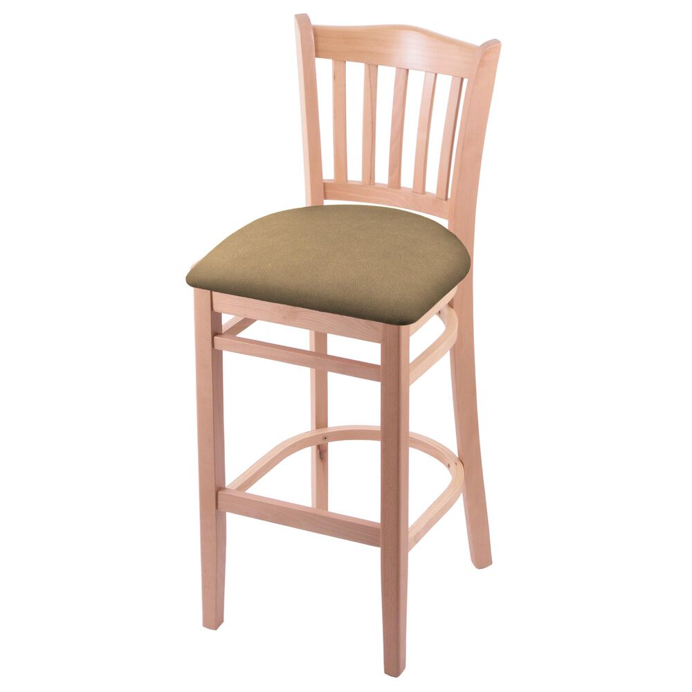 Holland Bar Stool 3120 30" Bar Stool with Natural Finish and Canter Sand Seat, , large