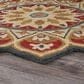 L&R Resources Sinuous Sunflower 6" Scalloped Red Area Rug, , large