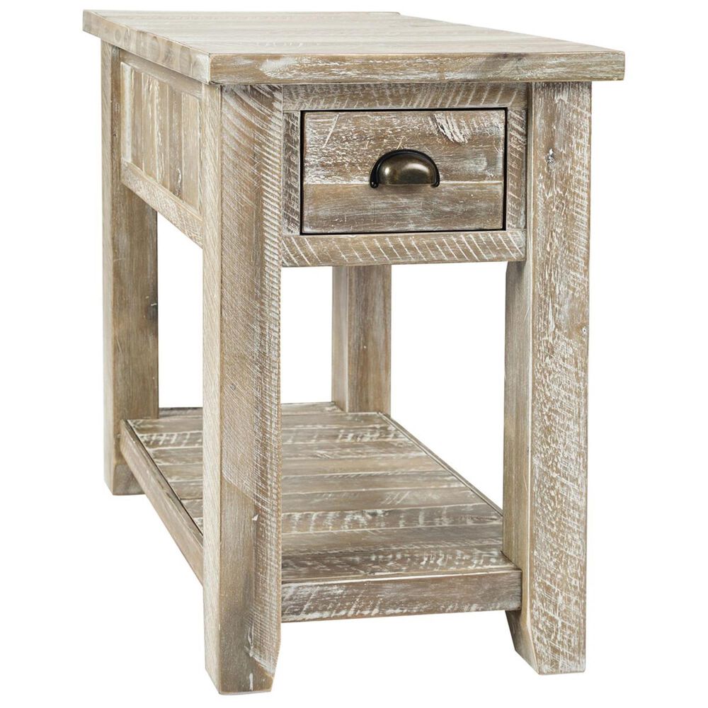 Waltham Artisan"s Craft Chairside Table in Washed Gray, , large
