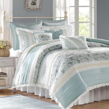 Hampton Park Dawn 9-Piece California King Comforter Set in Blue, , large