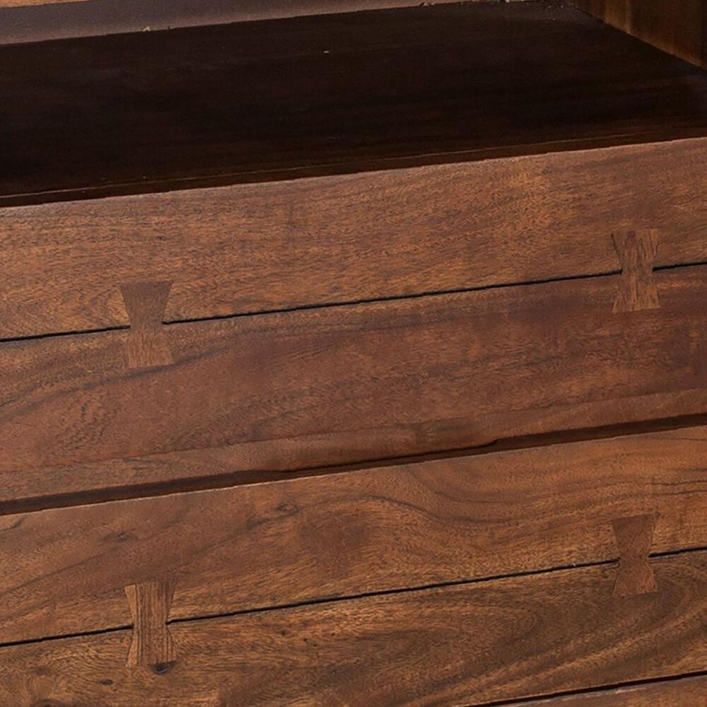 Home Trends &amp; Design Aspen 2-Drawer Nightstand in Walnut and Antique Zinc, , large