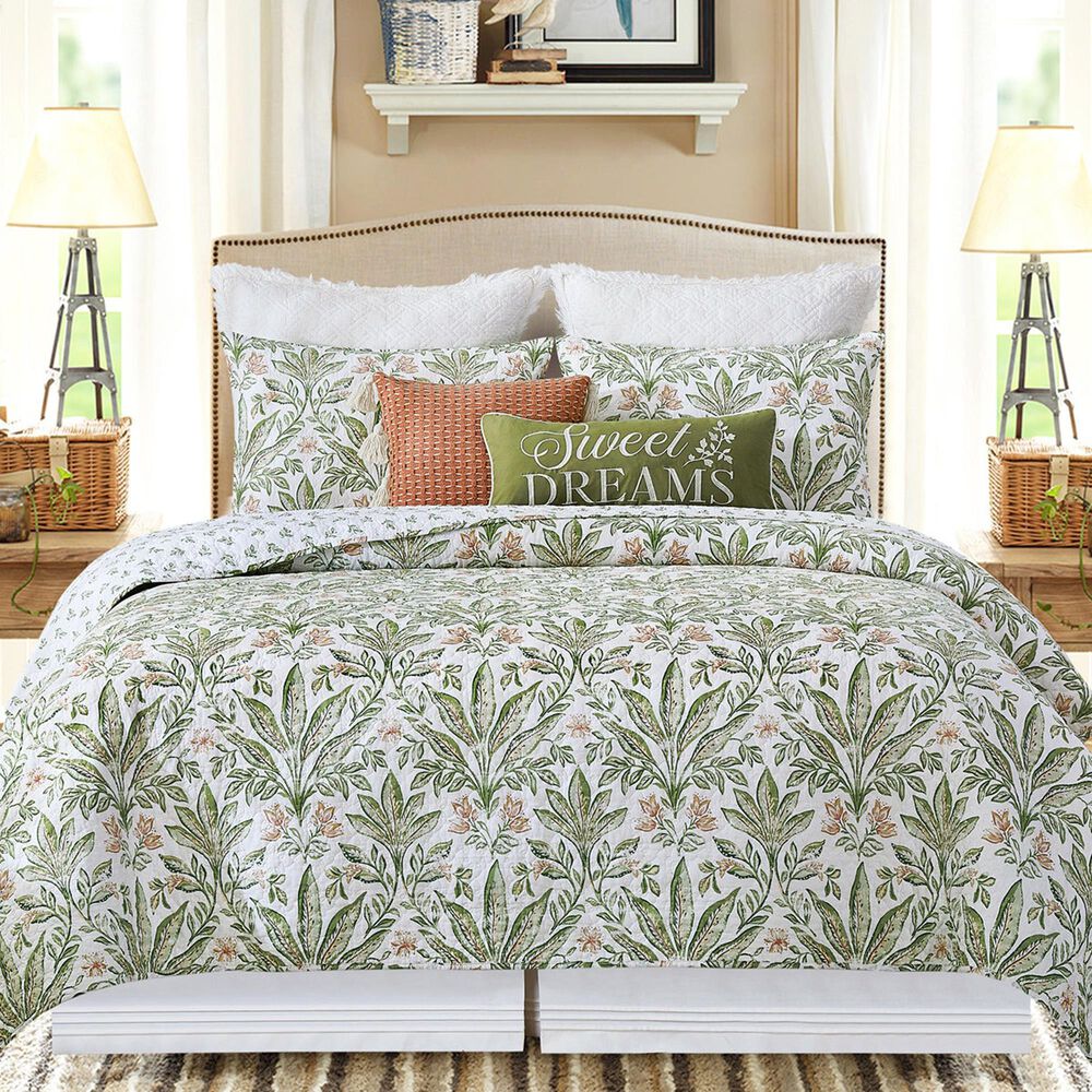 C&F Home Lana Palms 3-Piece King Quilt Set in Green, , large