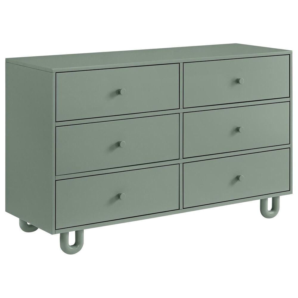 Oxford Baby Meridian 6 Drawer Dresser in Olive Green, , large