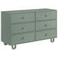 Oxford Baby Meridian 6 Drawer Dresser in Olive Green, , large