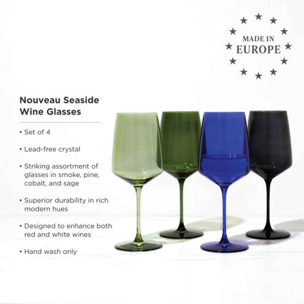 True Brands Reserve Nouveau Crystal Wine Glasses in Seaside &#40;Set of 4&#41;, , large