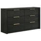 Mayberry Hill South Bend 6 Drawer Dresser Only in Black, , large