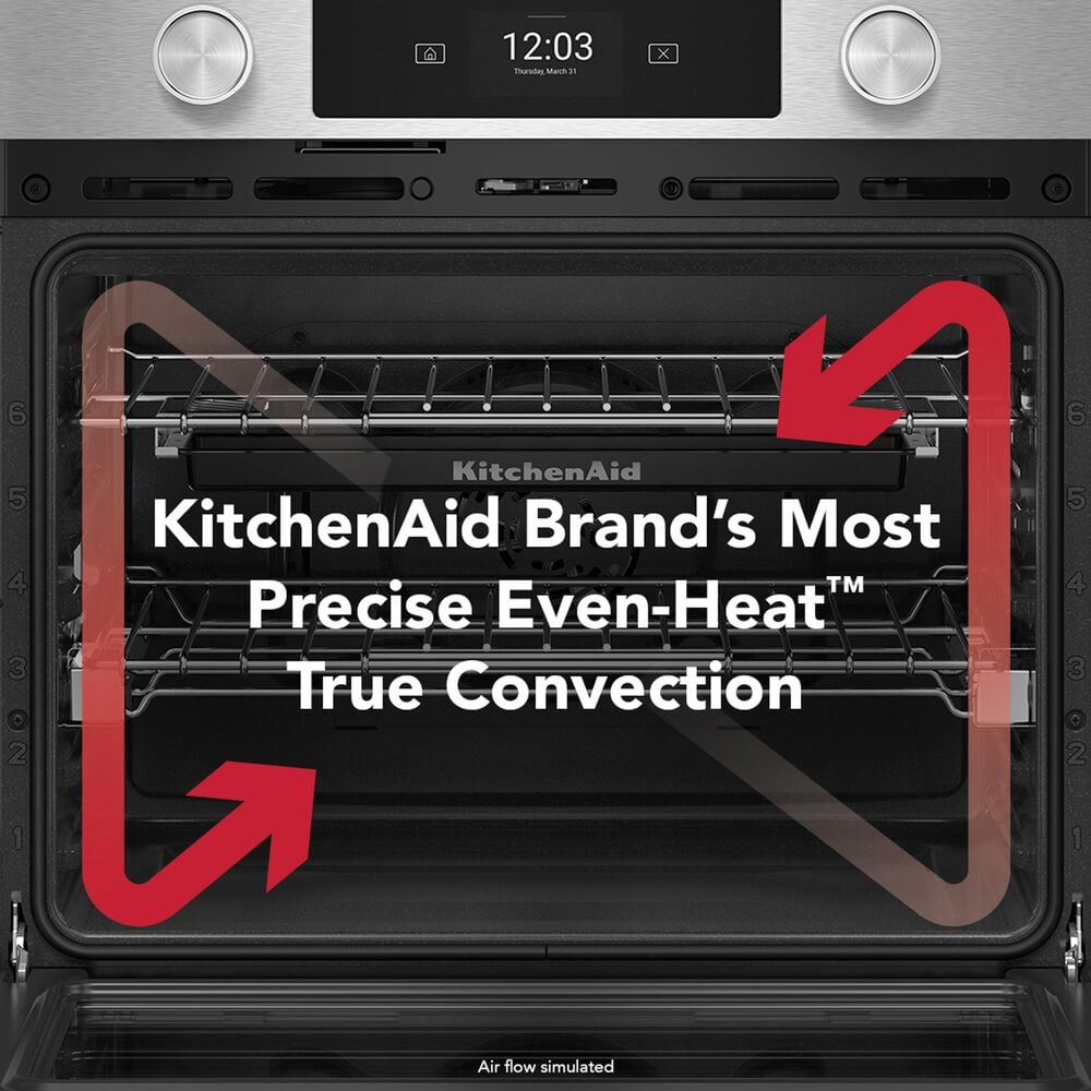 KitchenAid 5 Cu. Ft. Smart Electric Single Wall Oven with Intelligent Cooking Camera in PrintShield Stainless Steel, , large