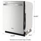 Whirlpool 24" Built-In Bar Handle Dishwasher with 47 Decibel in Stainless Steel, , large