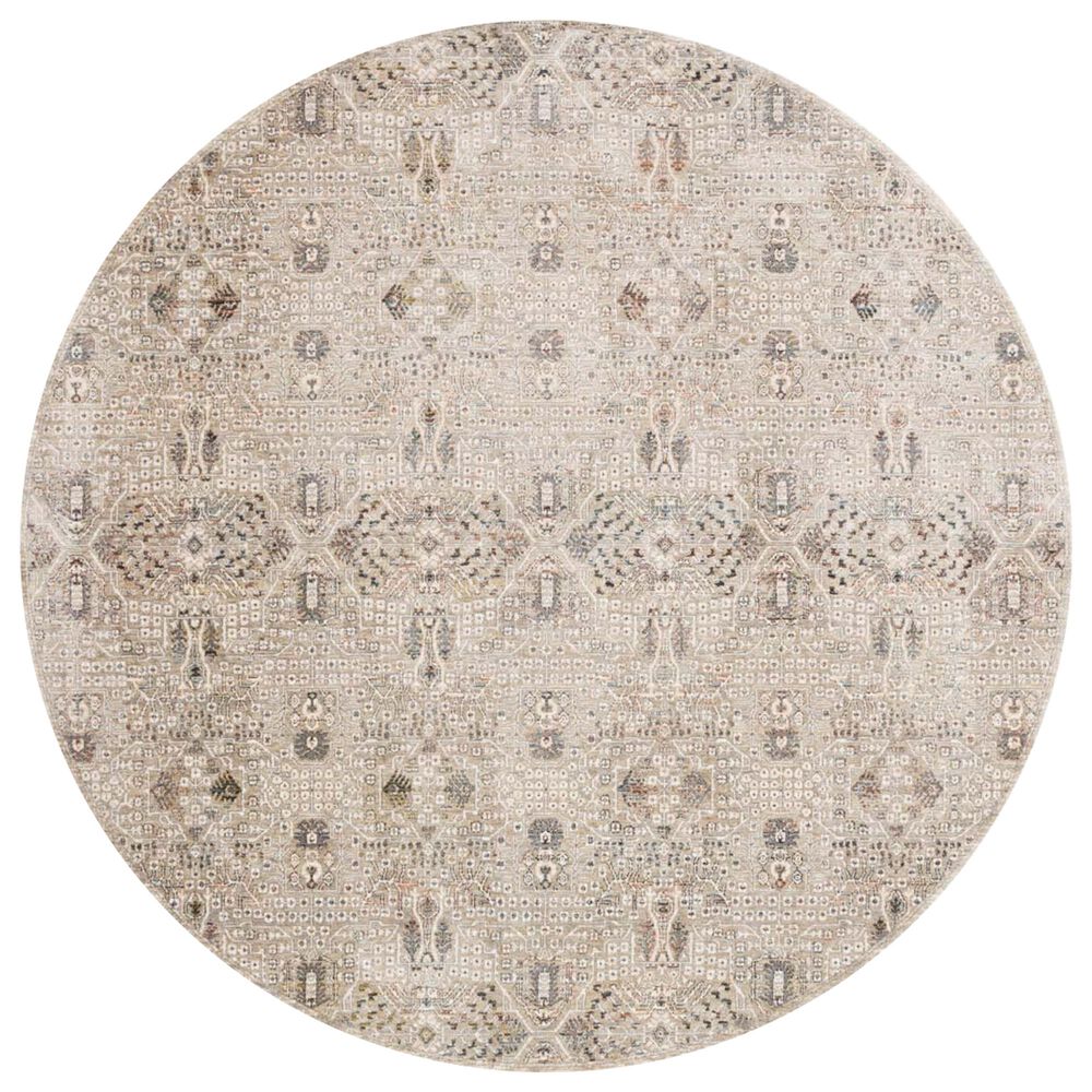 Loloi Theia THE-06 7"10" Round Granite and Ivory, , large