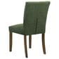 Coaster Cantley Dining Side Chair with Green Cushion in Rich Brown, , large