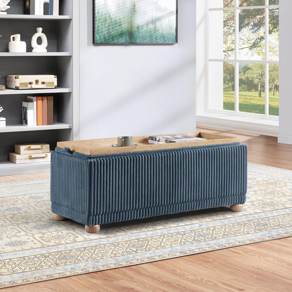 Valor Living Sahara Storage Bench in Blue, , large