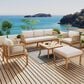 Hearth and Haven 5-Piece Outdoor Conversation Set with Weather Rope and Beige in Teak, , large