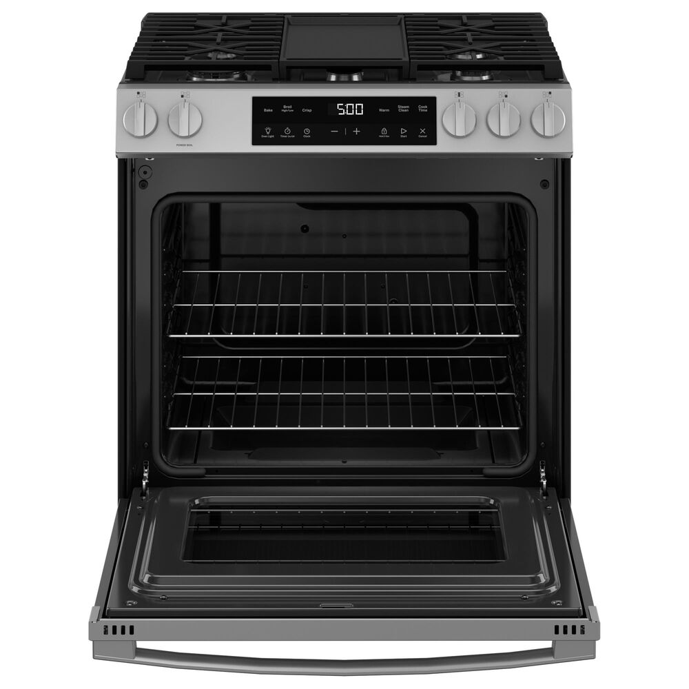 GE Appliances 30&quot; Slide-In Front-Control Gas Range with Steam Clean in Stainless Steel, , large