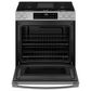 GE Appliances 30" Slide-In Front-Control Gas Range with Steam Clean in Stainless Steel, , large