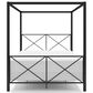 Furniture of America Rosadale Full X-Cross Canopy Bed in Black, , large