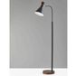 Adesso LED Floor Lamp in Black and Walnut, , large