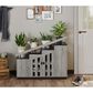 Furniture of America Lewis Shoe Storage Cabinet in Vintage Grey, , large