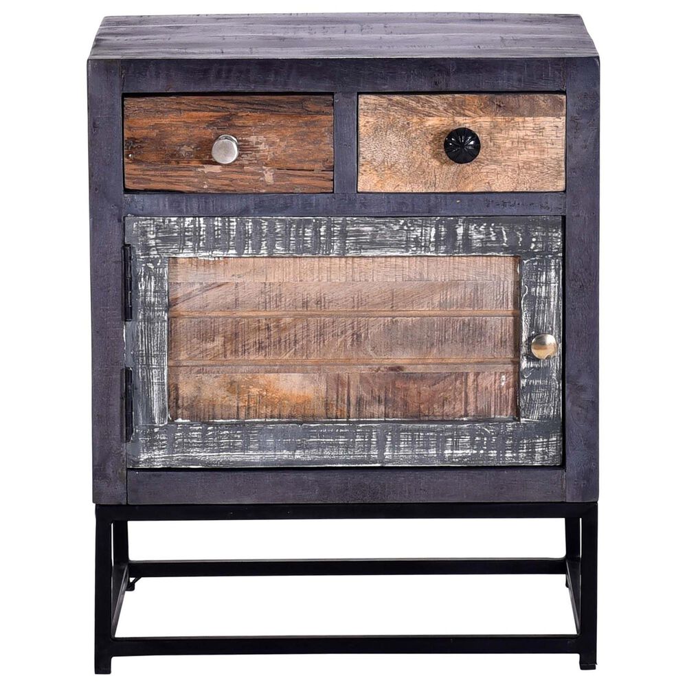 Tiddal Home Layover Nightstand in Multi/Iron, , large