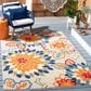 Safavieh Cabana 8" x 10" Ivory and Orange Area Performance Rug, , large