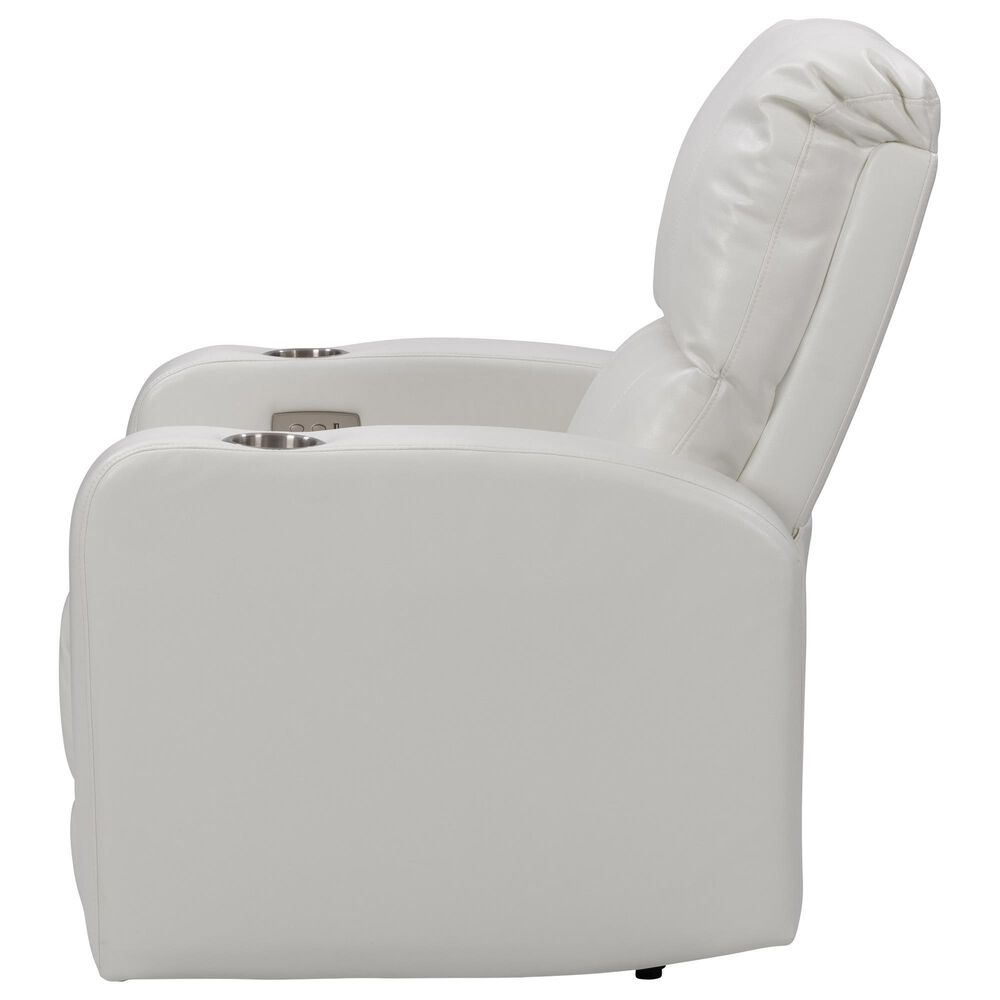 CorLiving Oren Power Theatre Wall Hugger Recliner in White, , large
