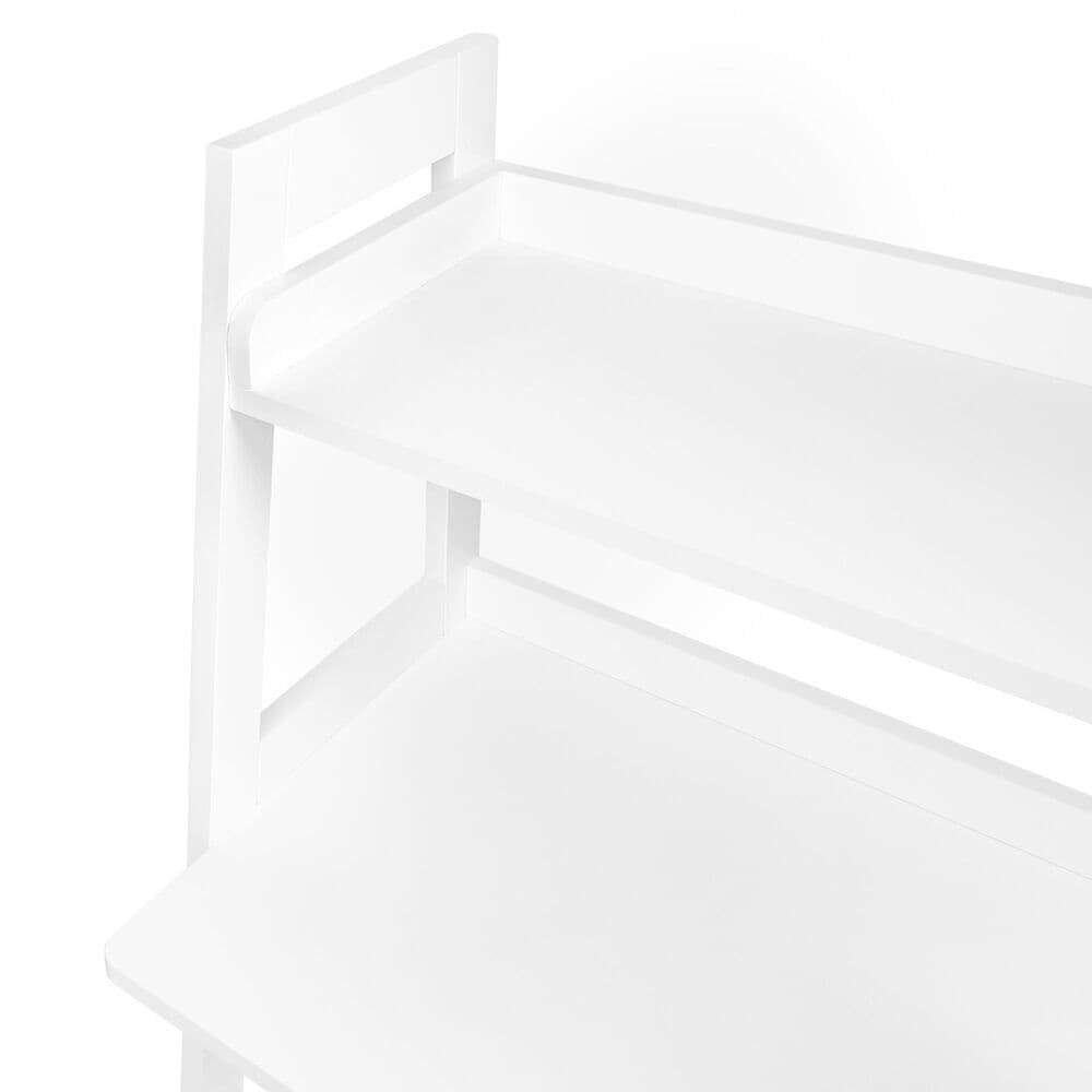 RiverRidge Home Buckins Kids Desk with Ladder Shelf Storage in White, , large