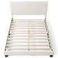 Furniture of America Gail Queen Upholstered Platform Bed with Standard Headboard in White, , large