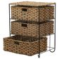 Household Essentials 3-Drawer Wicker Storage Chest in Brown, , large