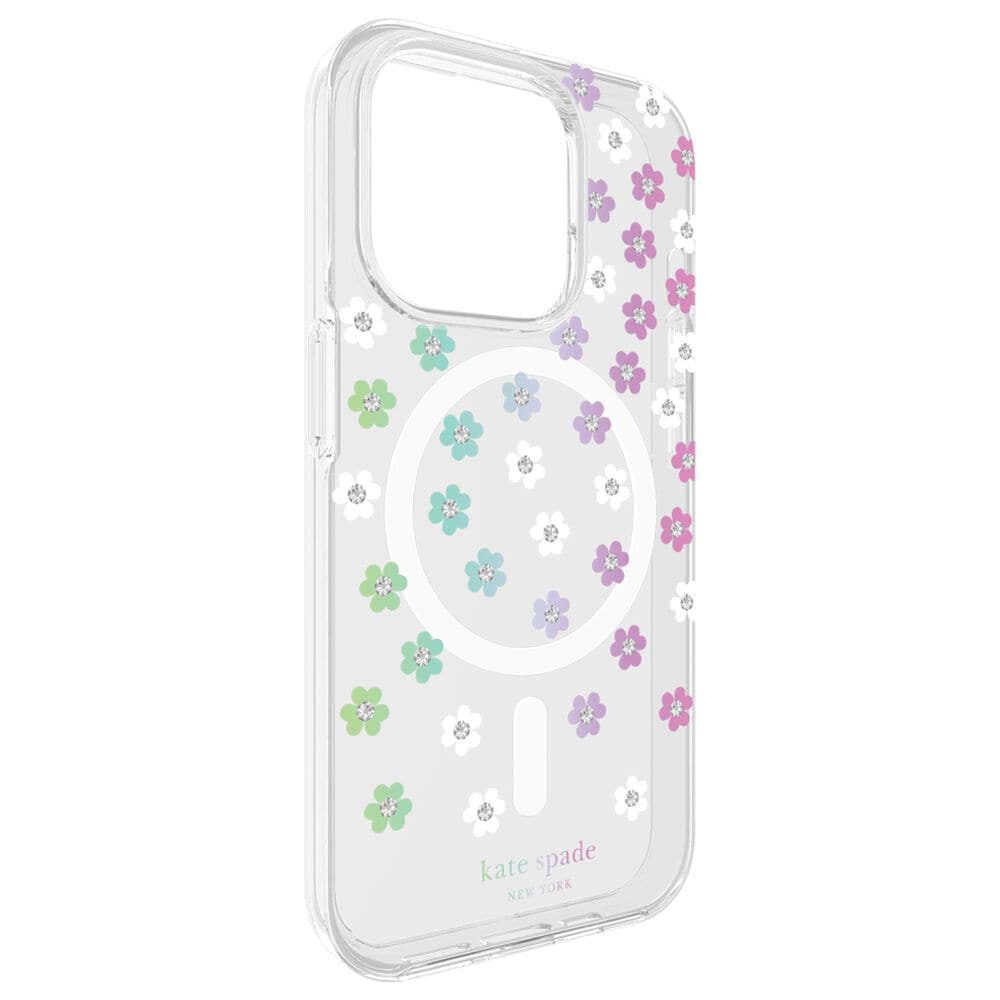 Kate Spade Protective Hardshell MagSafe Case for Apple iPhone 15 Pro in Scattered Flowers, , large