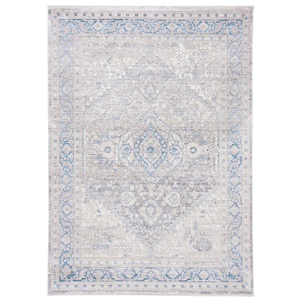 Safavieh Dream DRM411H 8" x 10" Grey and Blue Area Rug, , large