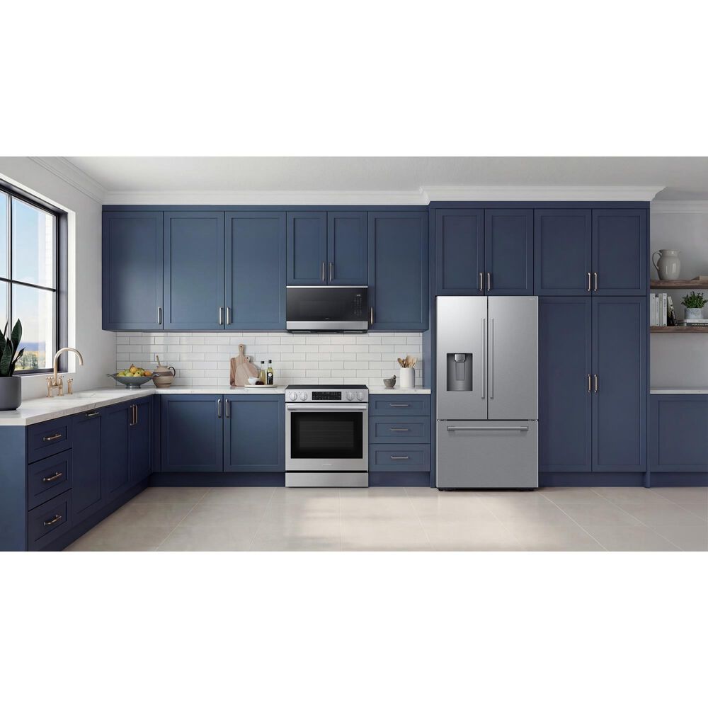 Samsung Bespoke AI 29 Cu. Ft. French Door Refrigerator with Zero Clearance Fit and Dual Auto Ice Maker in Fingerprint Resistant Stainless Steel, , large