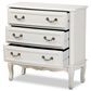 Baxton Studio Gabrielle 3-Drawer Storage Cabinet in White, , large