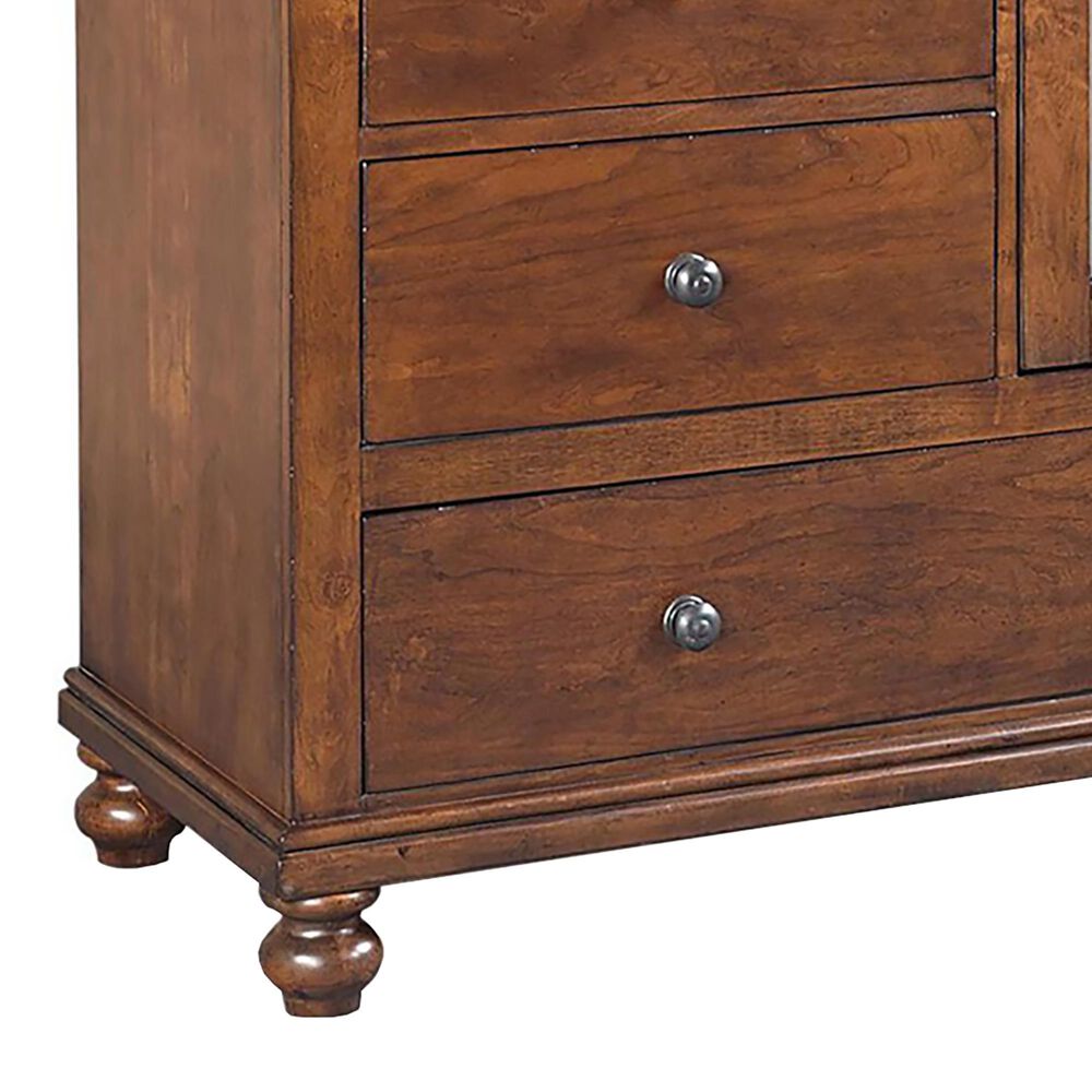 Riva Ridge Oxford 5-Drawer Chiffarobe in Whiskey Brown, , large