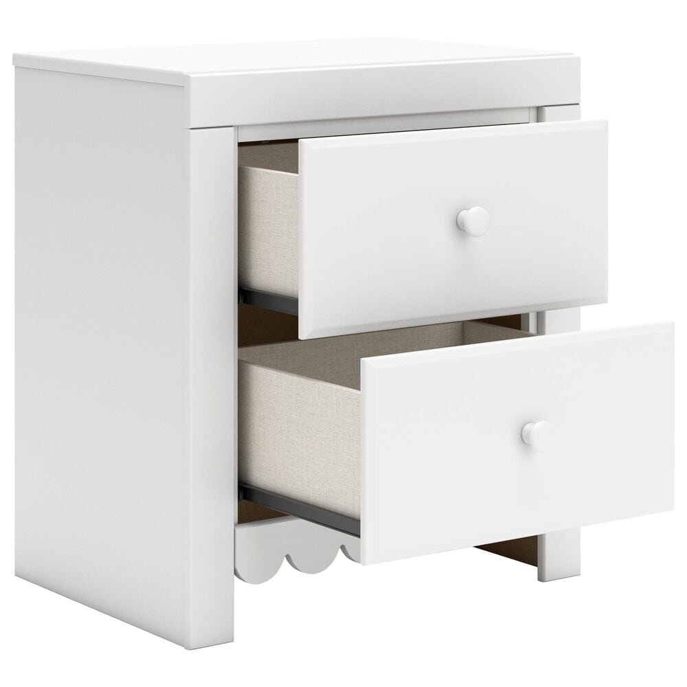 Ashley Mollviney 2-Drawer Nightstand in Matte White, , large
