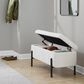 Lumisource Daniella Storage Bench with Cream Cushion in Black, , large