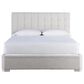 Furniture Worldwide Love Joy Bliss Uptown Queen Bed in Woven Pewter, , large