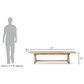 Jennifer Taylor Home Hawthorne 72" Dining Bench in Heritage Light Natural Brown, , large