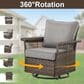 Sunwell Garden Patio Swivel Glider Chair in Gray (Set of 2), , large