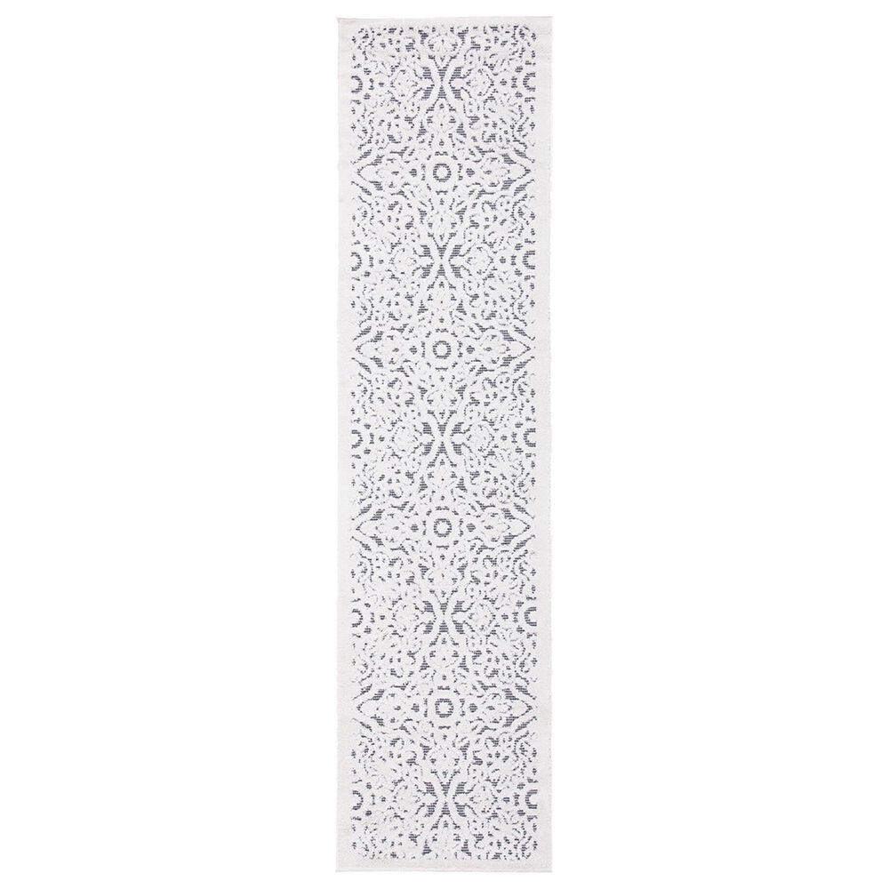 Safavieh Cabana CBN662A 2"2" x 7" Ivory and Grey Indoor/Outdoor Area Performance Rug, , large