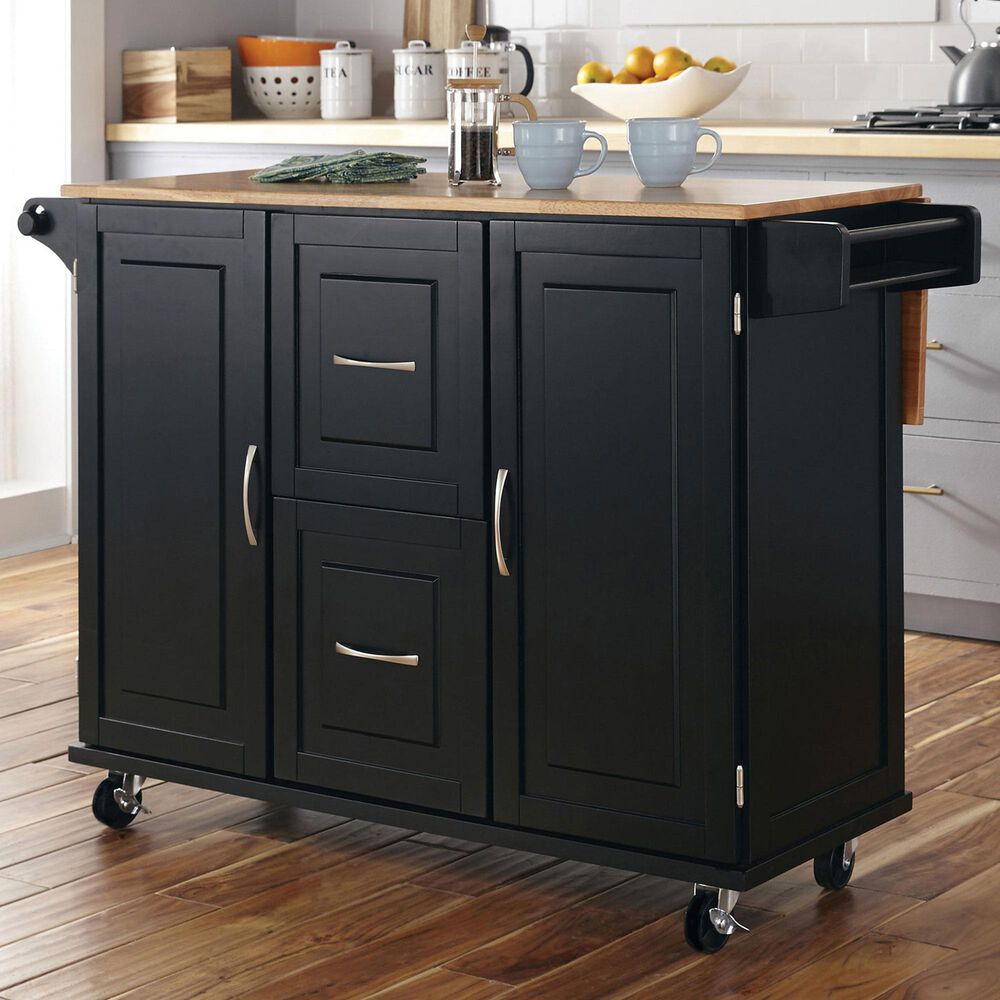 Homestyles Dolly Madison Kitchen Cart in Black, , large