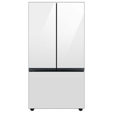 Samsung Bespoke 30.1 Cu. Ft. 3-Door French Door Refrigerator with Beverage Center - White Glass Panels Included, , large