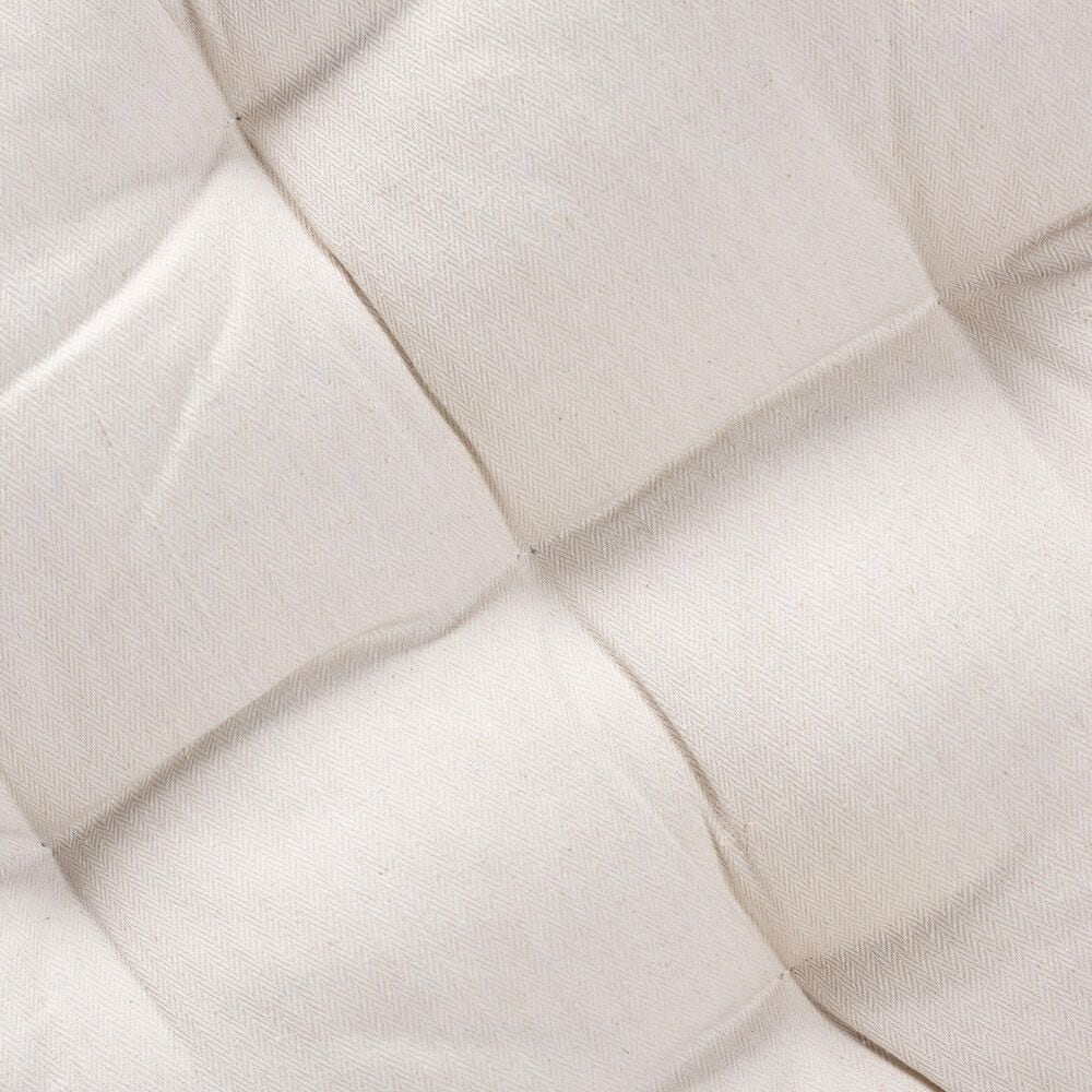 Baxton Studio Umika Patio Hanging Chair with Natural Brown Rattan in White, , large