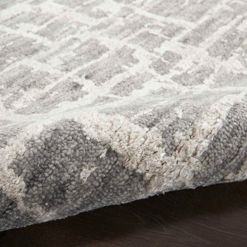 Nourison Luna 8&#39;6&quot; x 11&#39;6&quot; Grey and Silver Area Rug, , large