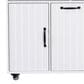 HOMLUX 44" Kitchen Island with Trash Can Storage Cabinet in White, , large