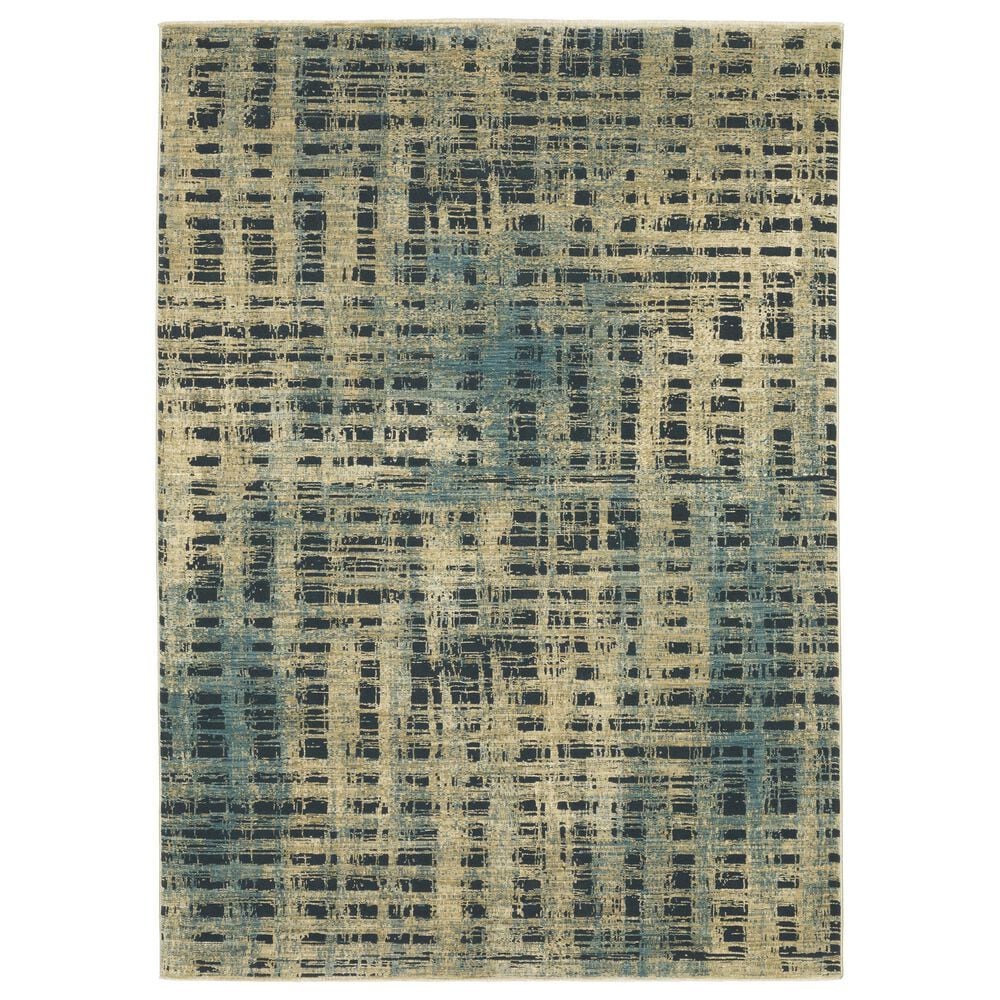Oriental Weavers Reed RE07B 5"3" x 7"6" Beige and Blue Area Rug, , large