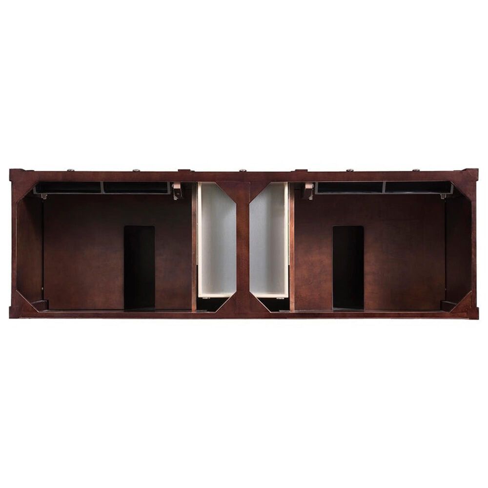 James Martin Vanities Brittany 72" Double Bathroom Vanity in Burnished Mahogany with 3 cm Parisien Bleu Silestone Top, Rectangular Sinks and FreePower Wireless Charger, , large