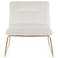 Lumisource Casper Accent Chair in Cream Velvet and Gold, , large